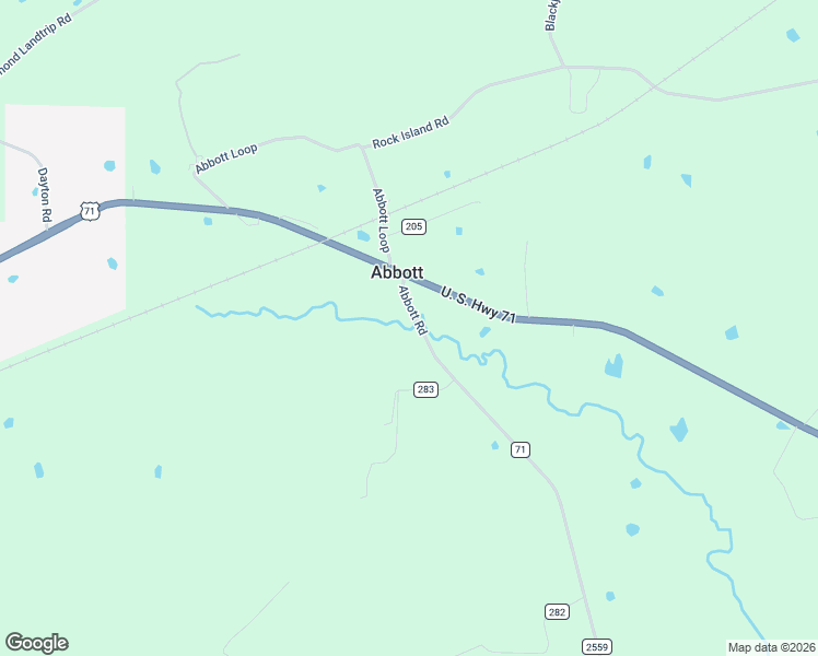 map of restaurants, bars, coffee shops, grocery stores, and more near 19100 Abbott Road in Mansfield
