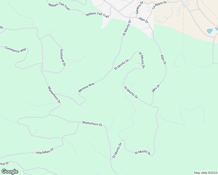 map of restaurants, bars, coffee shops, grocery stores, and more near Bernina Way in Kern County