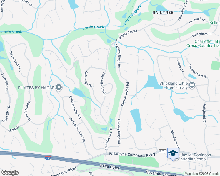 map of restaurants, bars, coffee shops, grocery stores, and more near in Charlotte