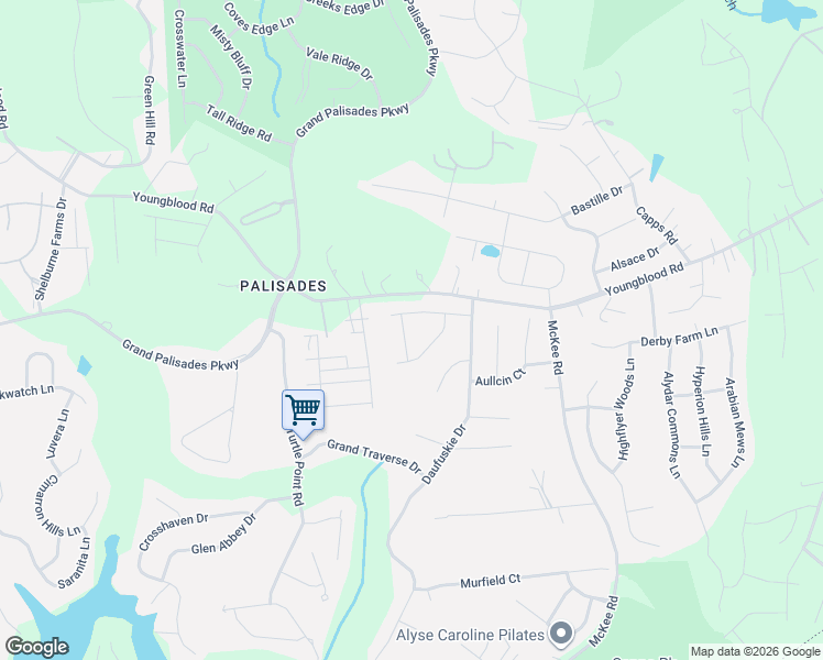 map of restaurants, bars, coffee shops, grocery stores, and more near 9423 Segundo Lane in Charlotte