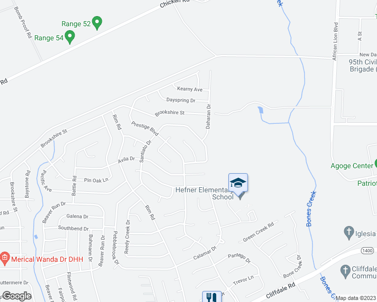 map of restaurants, bars, coffee shops, grocery stores, and more near 720 Sunny Crest Drive in Fayetteville