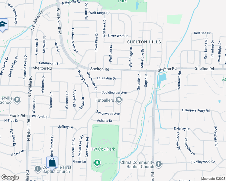 map of restaurants, bars, coffee shops, grocery stores, and more near 1151 Simmonsridge Drive in Collierville