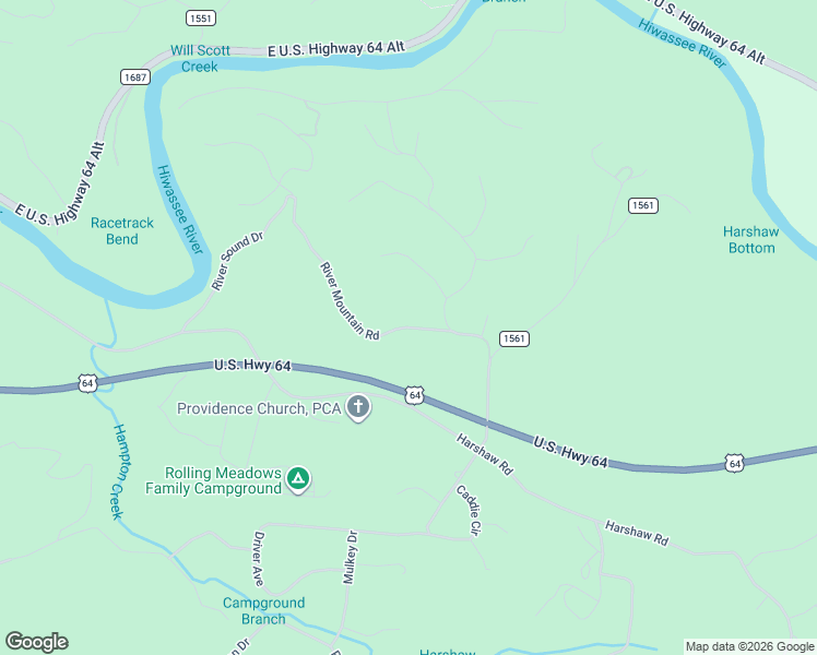 map of restaurants, bars, coffee shops, grocery stores, and more near 125 Short Cove Road in Murphy