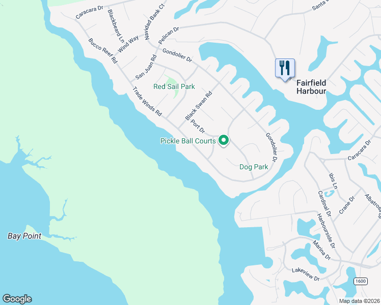 map of restaurants, bars, coffee shops, grocery stores, and more near 5514 Gondolier Drive in New Bern