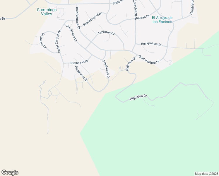 map of restaurants, bars, coffee shops, grocery stores, and more near 27961 Preakness Drive in Tehachapi