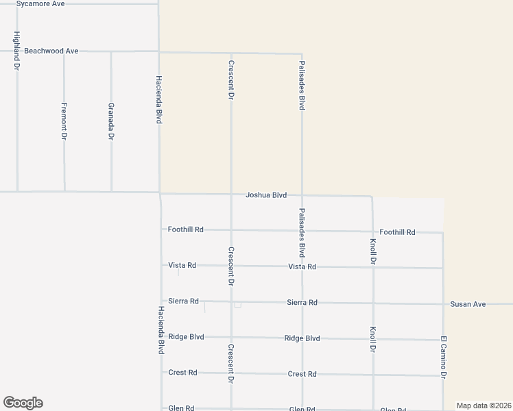 map of restaurants, bars, coffee shops, grocery stores, and more near 10342 Joshua Boulevard in California City