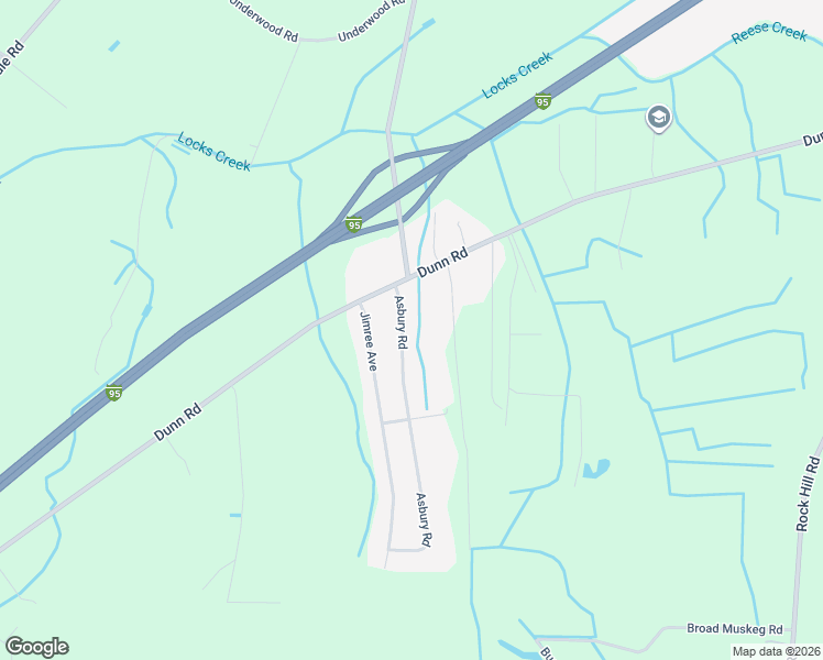 map of restaurants, bars, coffee shops, grocery stores, and more near 1131 Asbury Rd in Eastover