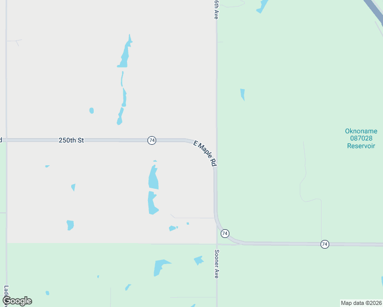map of restaurants, bars, coffee shops, grocery stores, and more near 2811-3569 East Maple Road in Purcell
