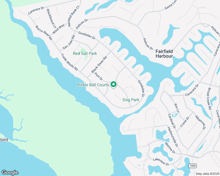 map of restaurants, bars, coffee shops, grocery stores, and more near 5700 Barbary Coast Dr in New Bern