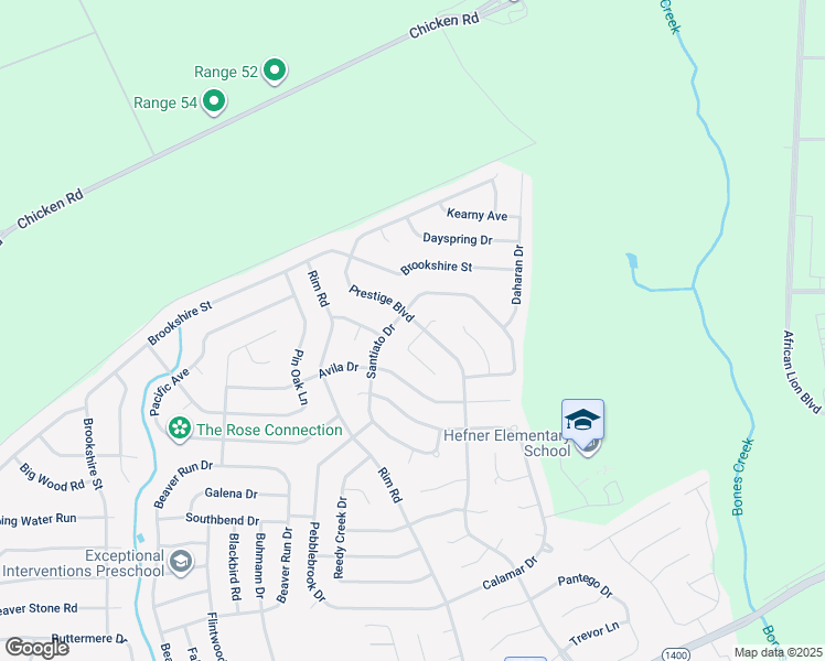 map of restaurants, bars, coffee shops, grocery stores, and more near 694 Prestige Boulevard in Fayetteville