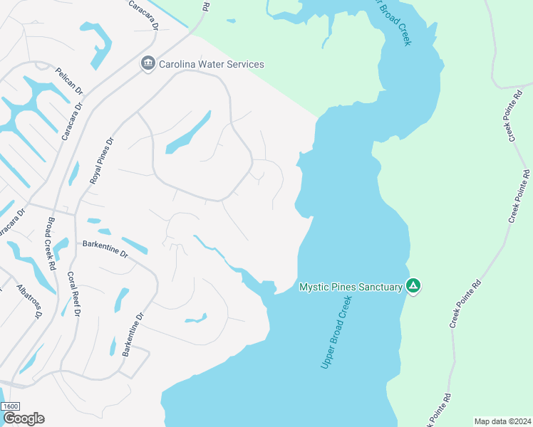 map of restaurants, bars, coffee shops, grocery stores, and more near 920 Crooked Creek Dr in New Bern