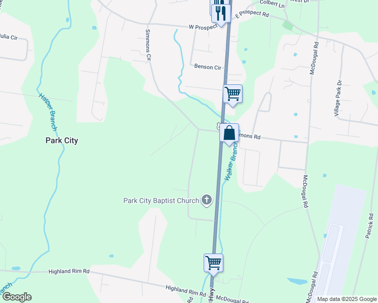 map of restaurants, bars, coffee shops, grocery stores, and more near 9 Wright Church Road in Fayetteville