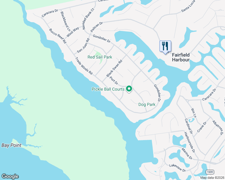 map of restaurants, bars, coffee shops, grocery stores, and more near 5507 Gondolier Dr in New Bern