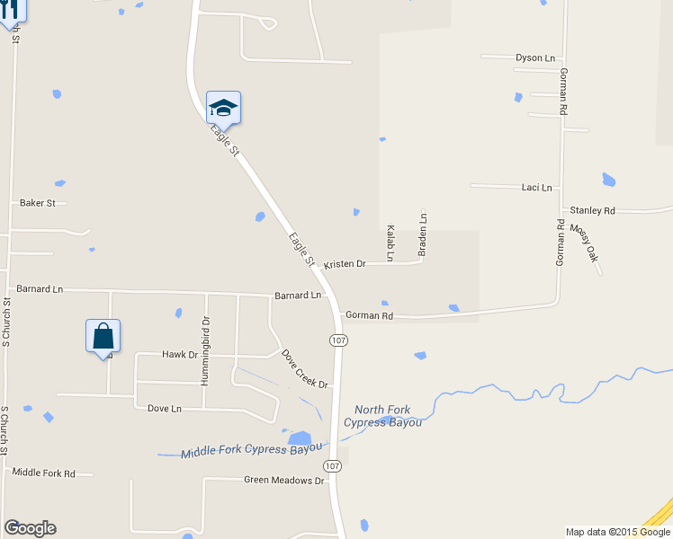 map of restaurants, bars, coffee shops, grocery stores, and more near 6 Kristen Drive in Vilonia