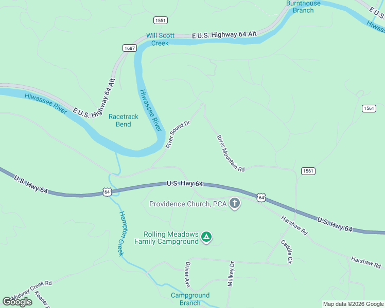 map of restaurants, bars, coffee shops, grocery stores, and more near 1999 Hampton Church Road in Murphy