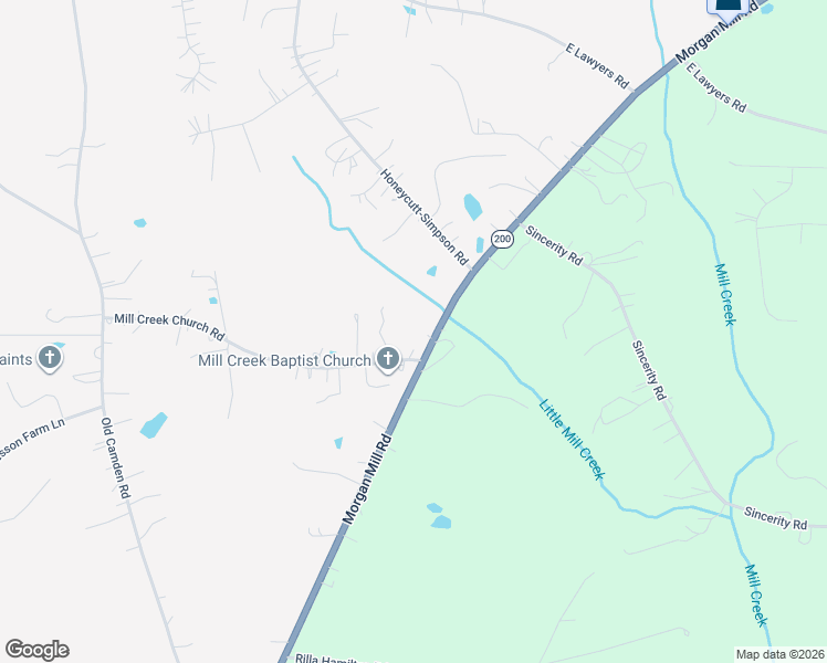 map of restaurants, bars, coffee shops, grocery stores, and more near 5509 Morgan Mill Road in Monroe