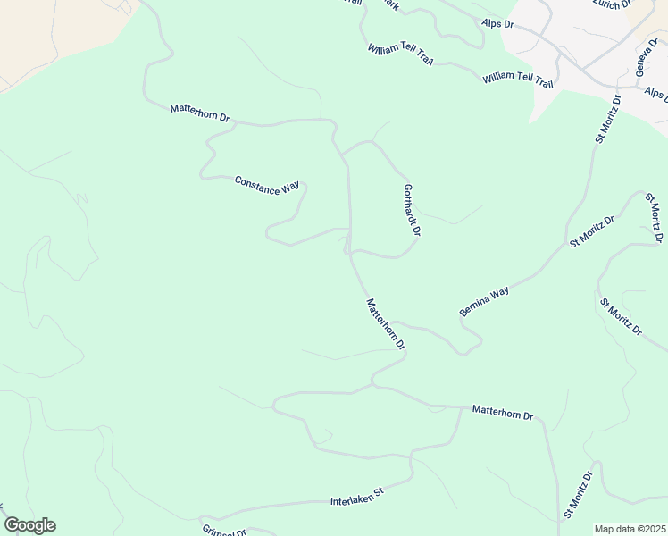 map of restaurants, bars, coffee shops, grocery stores, and more near 17501 Matterhorn Drive in Tehachapi