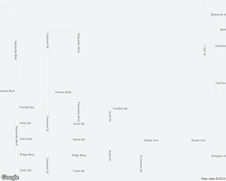 map of restaurants, bars, coffee shops, grocery stores, and more near Joshua Boulevard in California City