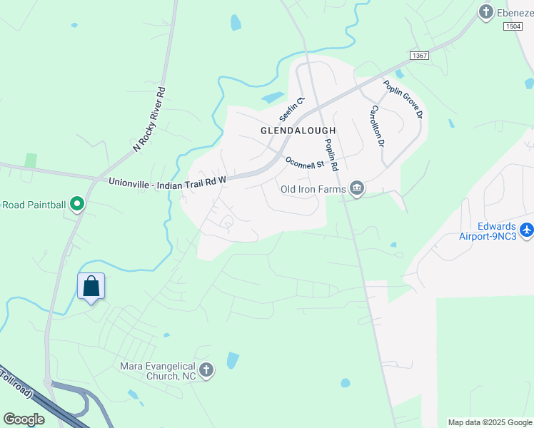 map of restaurants, bars, coffee shops, grocery stores, and more near 2331 Balting Glass Drive in Monroe