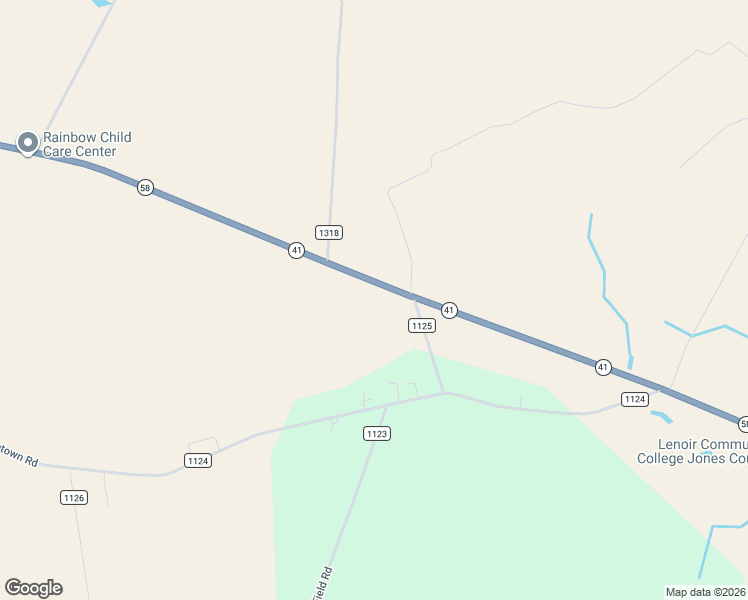 map of restaurants, bars, coffee shops, grocery stores, and more near 1055 North Carolina Highway 58 in Trenton