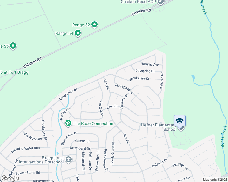 map of restaurants, bars, coffee shops, grocery stores, and more near 7320 Navarro Street in Fayetteville