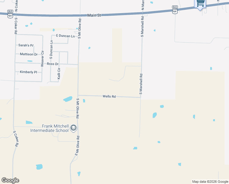 map of restaurants, bars, coffee shops, grocery stores, and more near 25 Wells Road in Vilonia