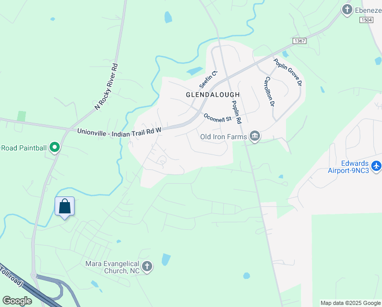 map of restaurants, bars, coffee shops, grocery stores, and more near 2331 Balting Glass Drive in Monroe