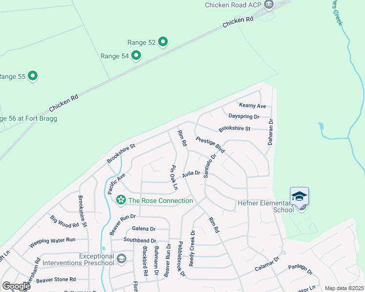 map of restaurants, bars, coffee shops, grocery stores, and more near 720 Rim Road in Fayetteville