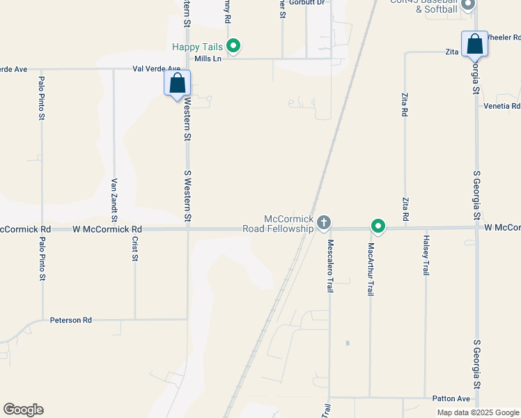 map of restaurants, bars, coffee shops, grocery stores, and more near 3712 West McCormick Road in Amarillo