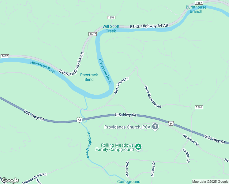 map of restaurants, bars, coffee shops, grocery stores, and more near 1875 Hampton Church Road in Murphy