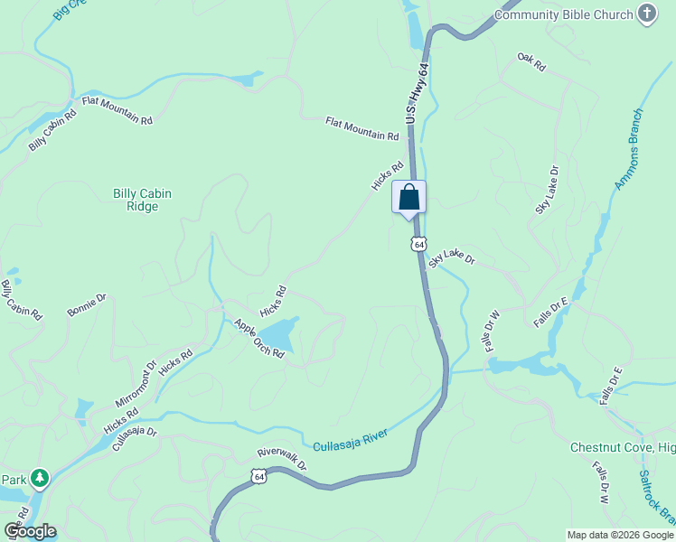 map of restaurants, bars, coffee shops, grocery stores, and more near 1177 Hicks Road in Highlands