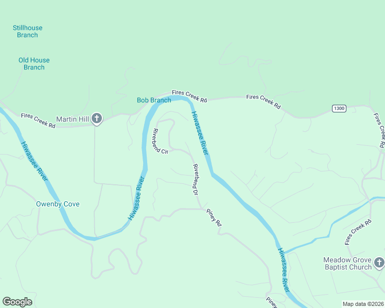 map of restaurants, bars, coffee shops, grocery stores, and more near 276 Riverbend Drive in Hayesville