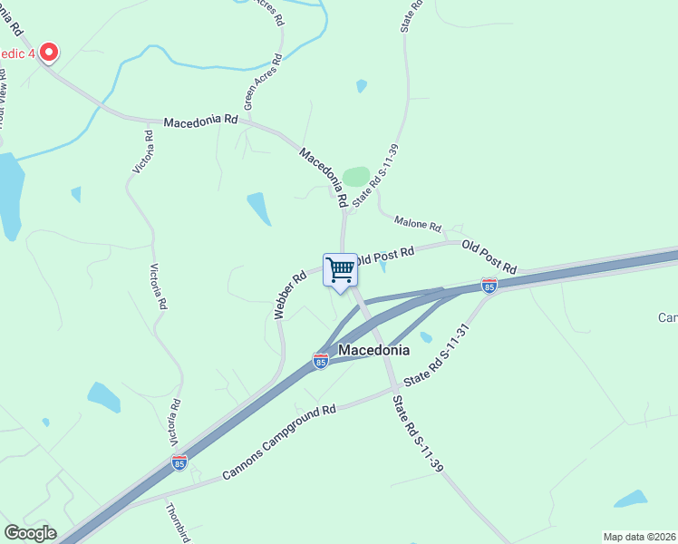 map of restaurants, bars, coffee shops, grocery stores, and more near 100-136 Webber Rd in Gaffney