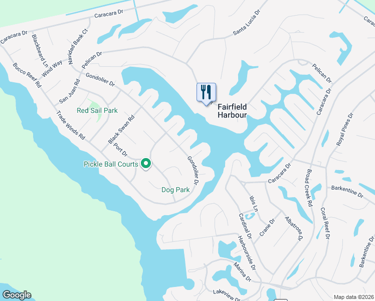 map of restaurants, bars, coffee shops, grocery stores, and more near 903 Salt Cay Court in New Bern