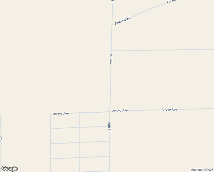 map of restaurants, bars, coffee shops, grocery stores, and more near 20th Street in Mojave