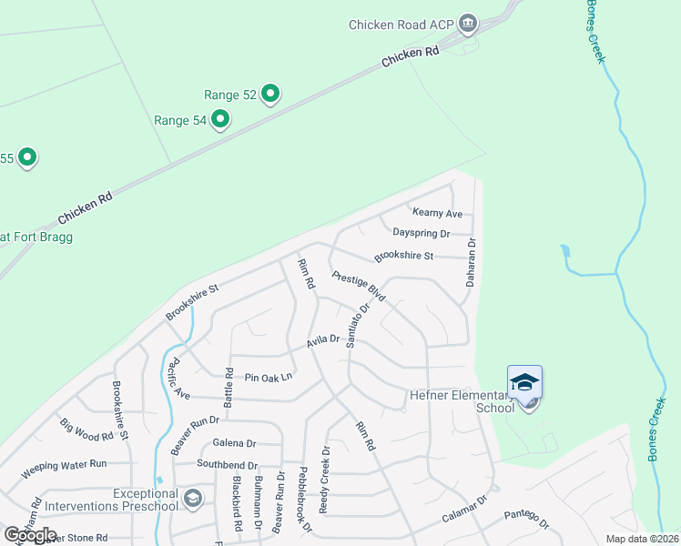 map of restaurants, bars, coffee shops, grocery stores, and more near 6483 Brookshire Street in Fayetteville