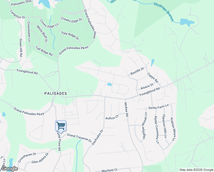 map of restaurants, bars, coffee shops, grocery stores, and more near 9211 Grisons Court in Charlotte