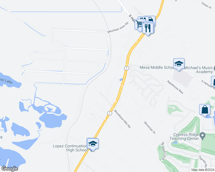 map of restaurants, bars, coffee shops, grocery stores, and more near 2872 Northview Avenue in Arroyo Grande
