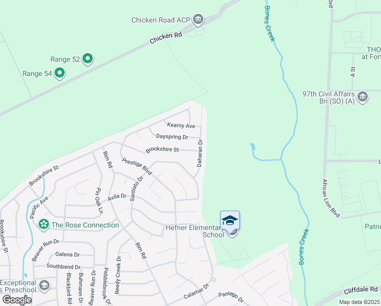 map of restaurants, bars, coffee shops, grocery stores, and more near 6313 Brookshire Street in Fayetteville