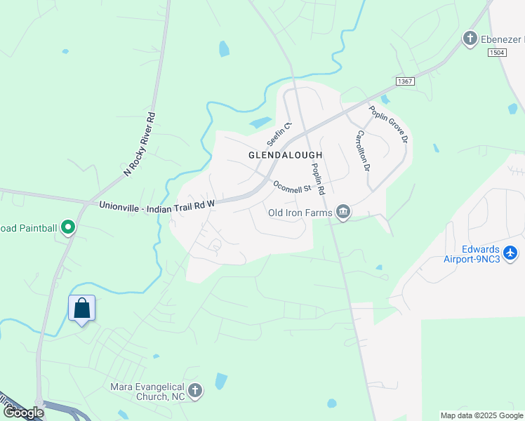 map of restaurants, bars, coffee shops, grocery stores, and more near 4431 Marlay Park in Indian Trail
