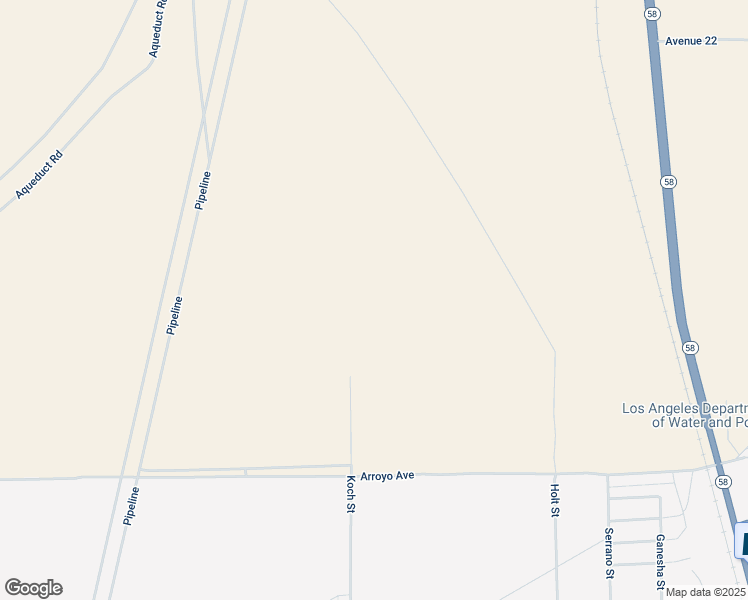 map of restaurants, bars, coffee shops, grocery stores, and more near Koch Street in Mojave