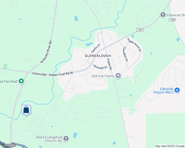 map of restaurants, bars, coffee shops, grocery stores, and more near 4432 Marlay Park in Indian Trail