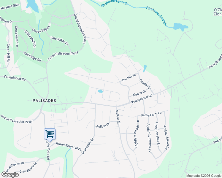 map of restaurants, bars, coffee shops, grocery stores, and more near in Charlotte