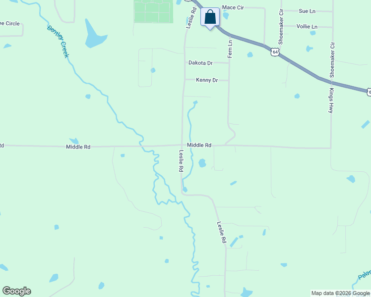 map of restaurants, bars, coffee shops, grocery stores, and more near 73 Leslie Road in Conway