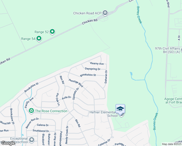 map of restaurants, bars, coffee shops, grocery stores, and more near 6412 Brookshire Street in Fayetteville