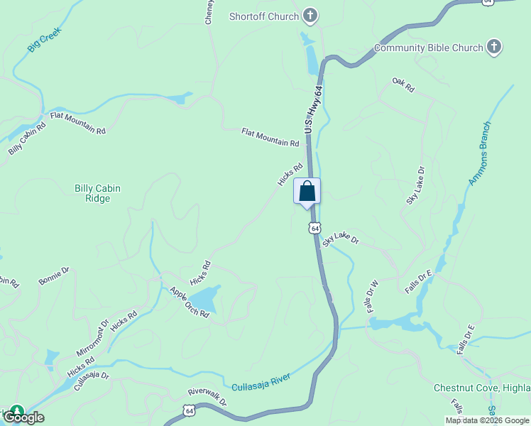 map of restaurants, bars, coffee shops, grocery stores, and more near 1240 Hicks Road in Highlands