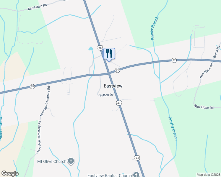 map of restaurants, bars, coffee shops, grocery stores, and more near in Eastview