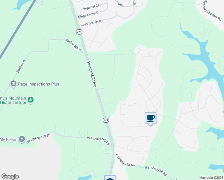 map of restaurants, bars, coffee shops, grocery stores, and more near 3581 Country Pine Lane in York