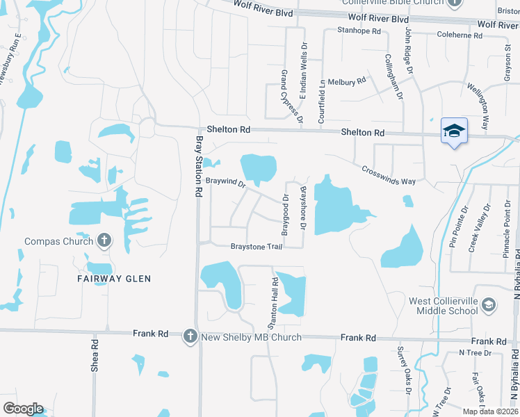 map of restaurants, bars, coffee shops, grocery stores, and more near 1188 Irwins Gate Drive in Collierville