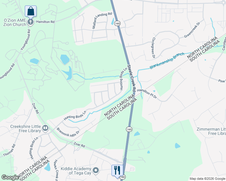 map of restaurants, bars, coffee shops, grocery stores, and more near in Charlotte